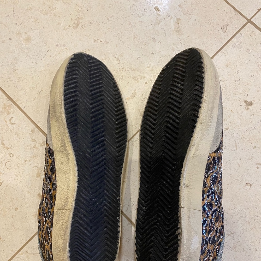 Golden Goose Superstar Leopard Embellished Sneakers